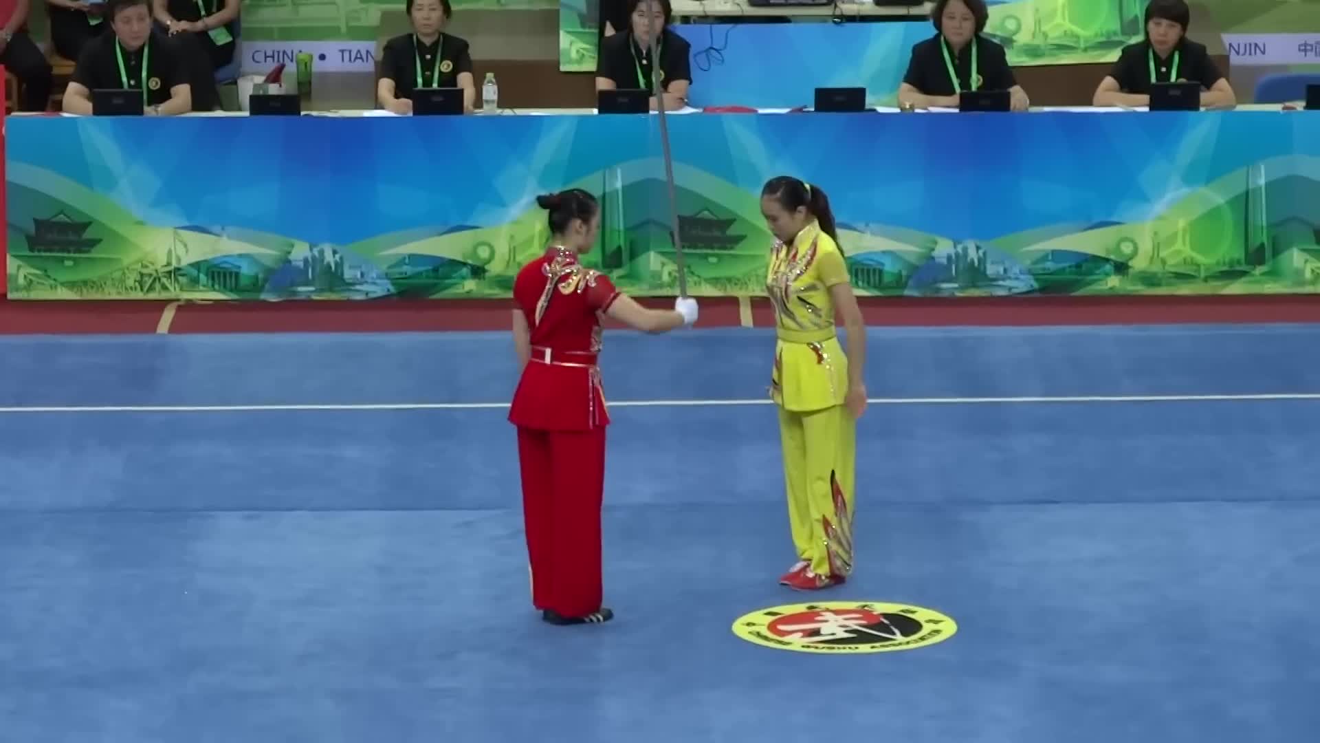 2014 1st China National Wushu Games 第一届全国武术运动大会 Women Duilian Jiangsu Team 江苏_沈清_张洋洋_9