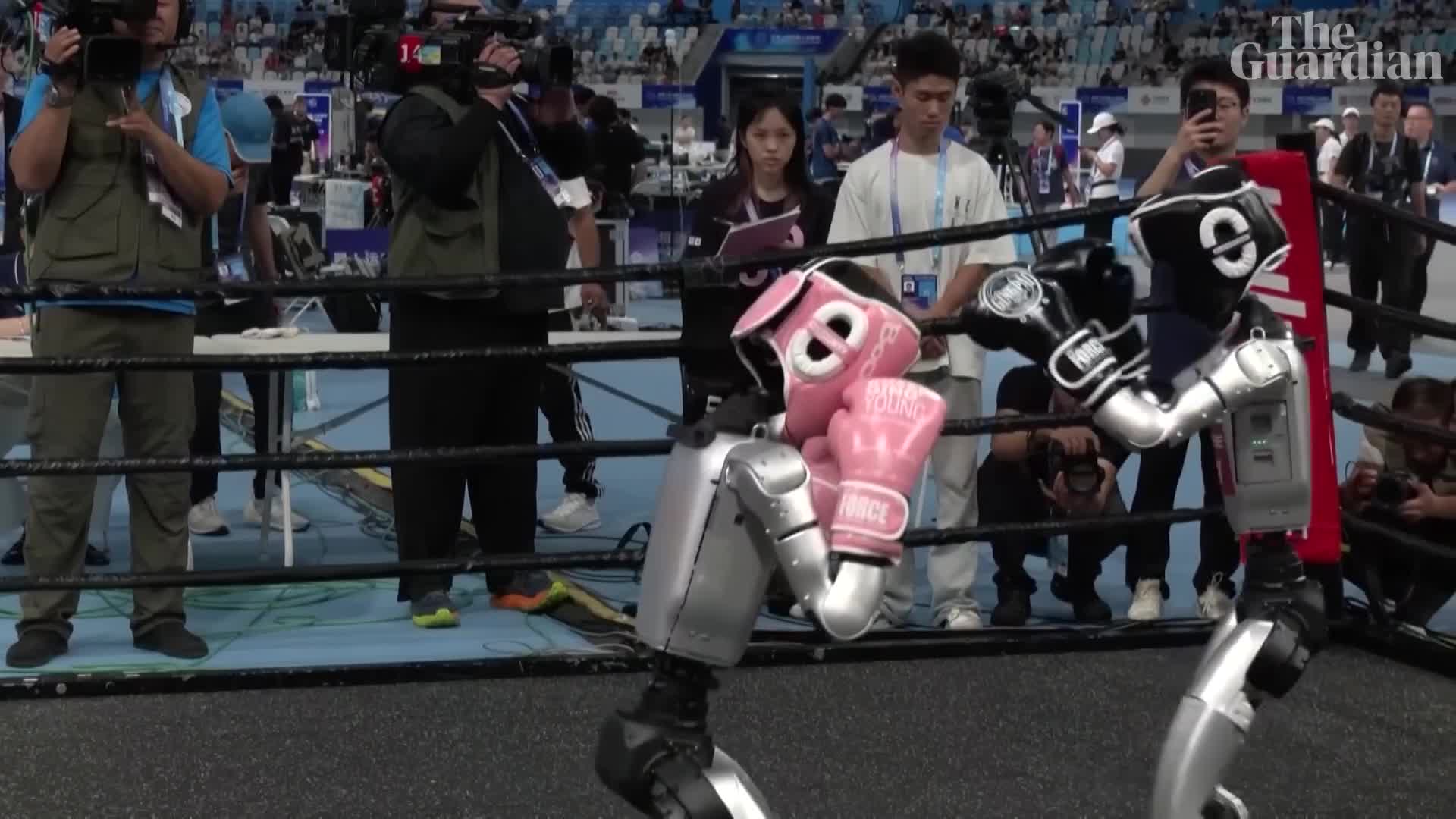 Robots run, punch and score at World Humanoid Robot Games in China